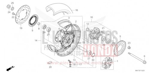 ROUE ARRIERE ADV750R de 2024